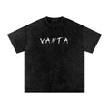 Snow Washed Oversized Cotton T-Shirt