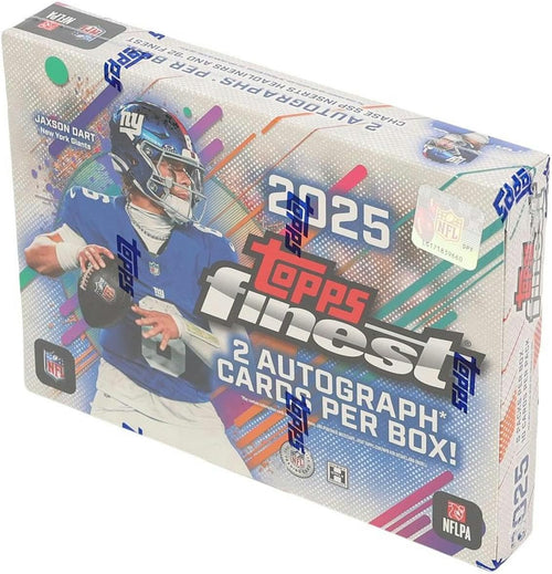 2025 Topps Finest Football Hobby Box - 6 Packs, 2 Autographs