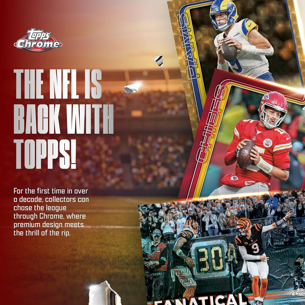 2025 Topps Chrome Football - Factory Sealed - Value Box