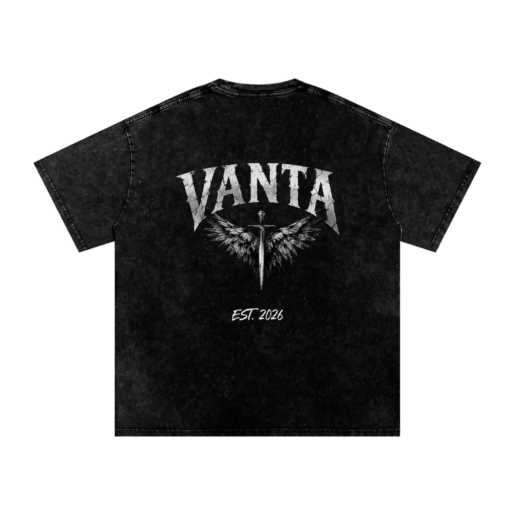 Snow Washed Oversized Cotton T-Shirt