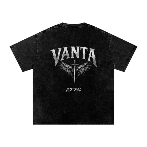 Snow Washed Oversized Cotton T-Shirt